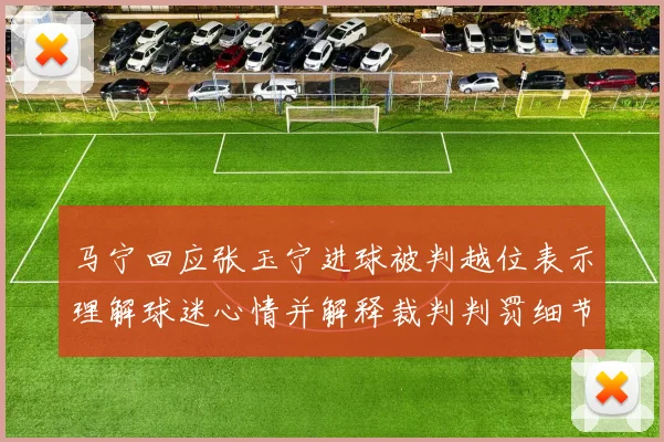 马宁回应张玉宁进球被判越位表示理解球迷心情并解释裁判判罚细节